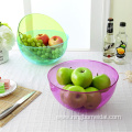 round plastic colored salad